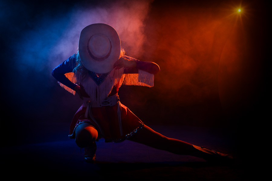 Hype portrait with smoke