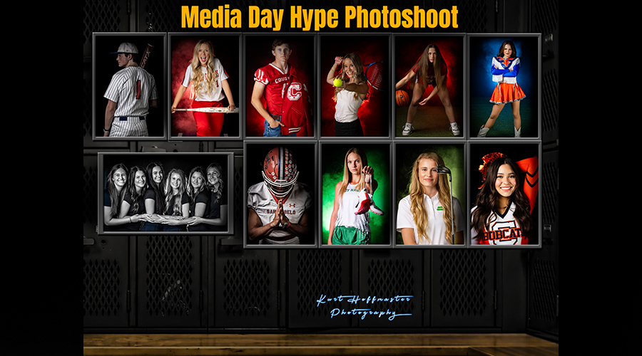 Media Day composite with dramatic lighting and smoke