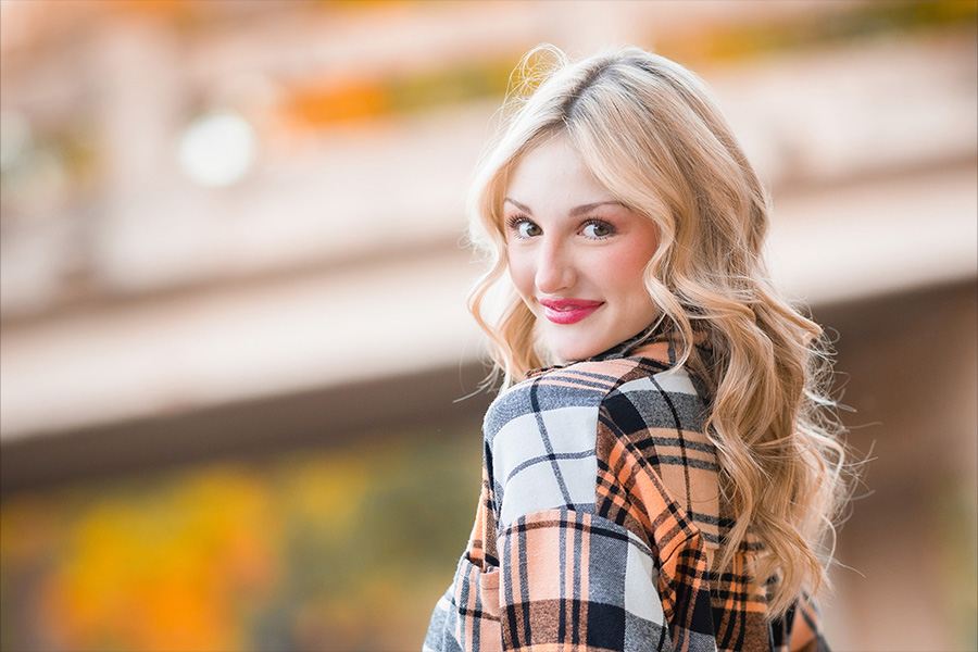 Senior portrait in urban setting