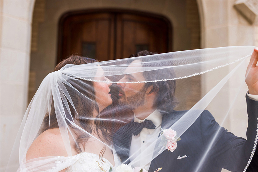 Couple's first dance with guests